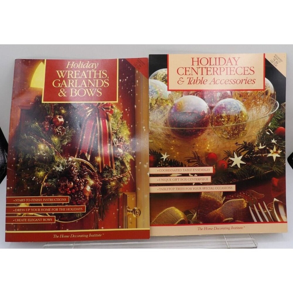 Christmas Decor Craft Books- Wreaths, Garlands, Bows, Center Pieces & Table Acc.